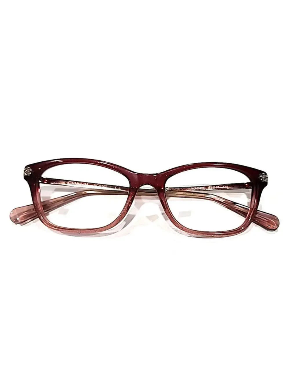Coach HC6142 5551 Crystal Red Glitter Fade Oval Eyeglasses 51-17 140